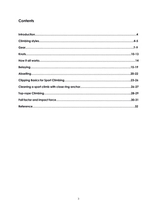 Sport climbing notes | PDF