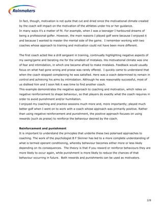 Sport Coaching in Business | PDF