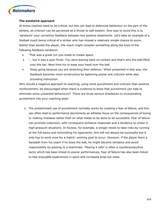 Sport Coaching in Business | PDF