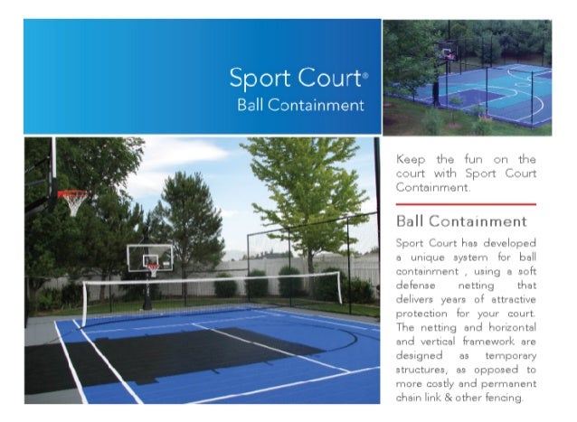 Sport court netting ball containment Sport court netting ball containment