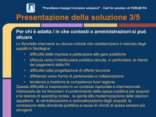 Sportello appalti imprese call for solution