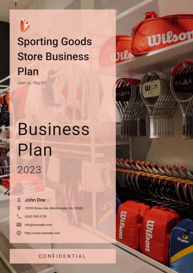Sporting Goods Store Business Plan Example PDF