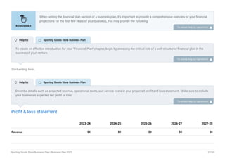 Sporting Goods Store Business Plan Example | PDF