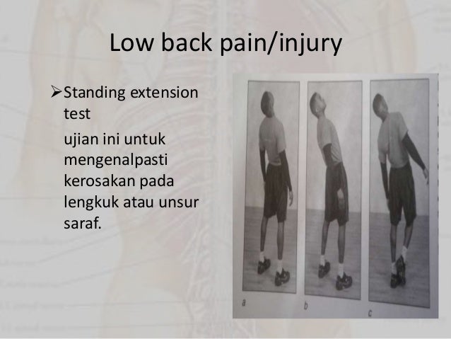 Sport Injuries - Back injury