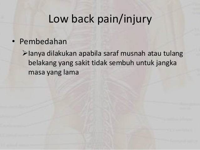 Sport Injuries - Back injury