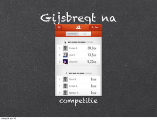 Gijsbregt na
competitie
vrijdag 26 april 13
 