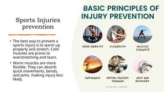Less Injuries Presentation about Sports Injuries and excercise | PPTX