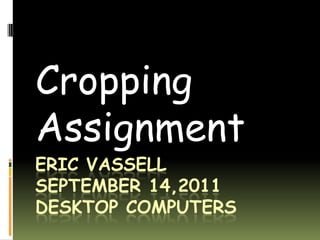 Cropping
Assignment
ERIC VASSELL
SEPTEMBER 14,2011
DESKTOP COMPUTERS
 