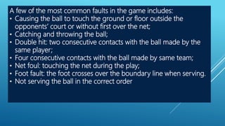 Netball Faults Sports | PPTX
