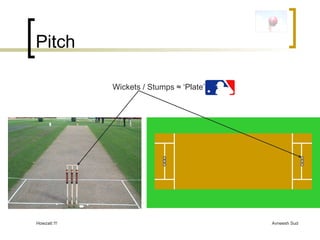 Pitch Wickets / Stumps  ≈ ‘Plate’  
