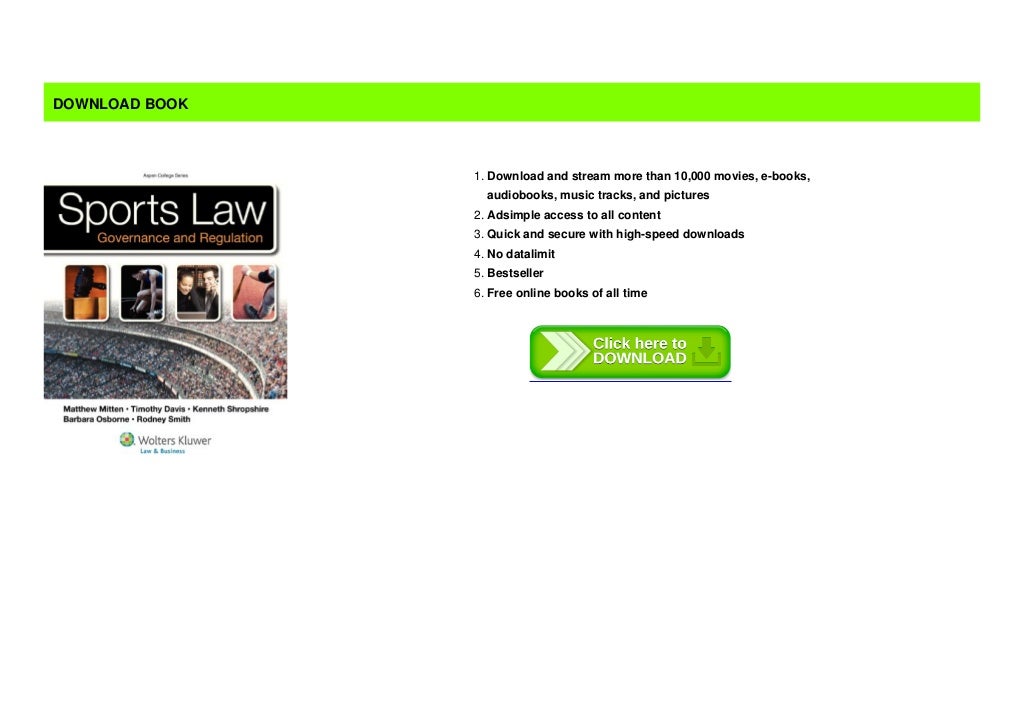 [MOST SOLD]Sports Law Governance and Regulation (Aspen College)