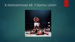 X-Mohammad Ali, Y-Sonny Liston
 