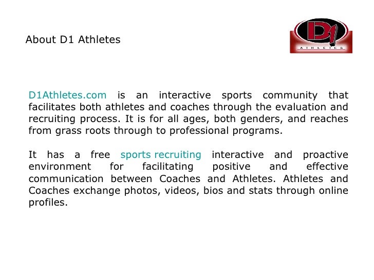 D1 Athlete's Sports Recruiting