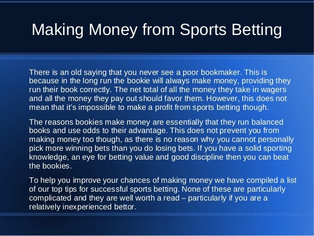 Do bookies always make money crossword