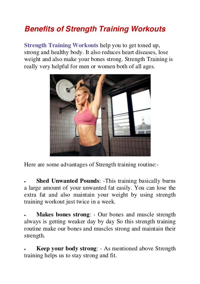 Benefits of Strength Training Workouts