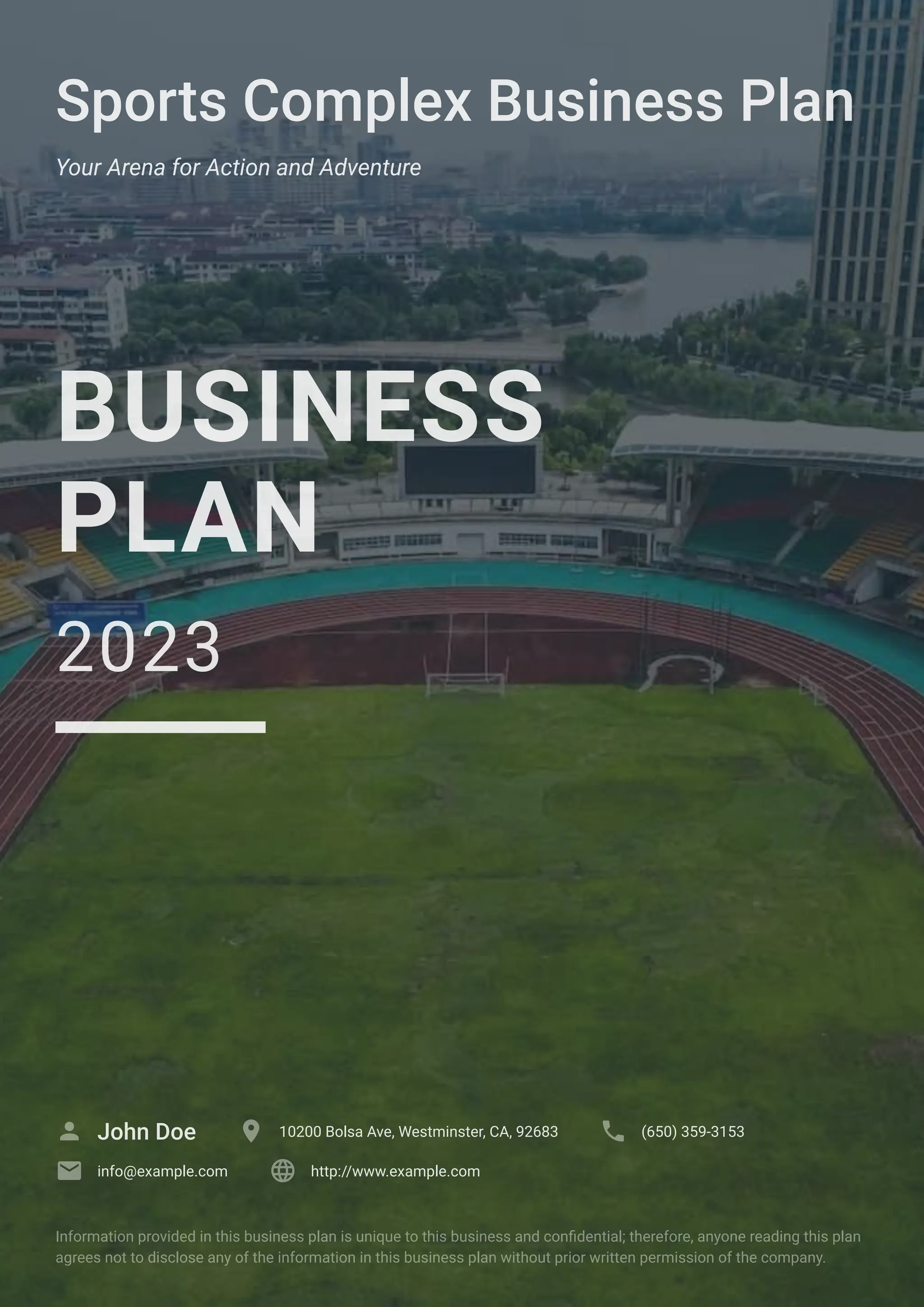 Sports Complex Business Plan Example . PDF