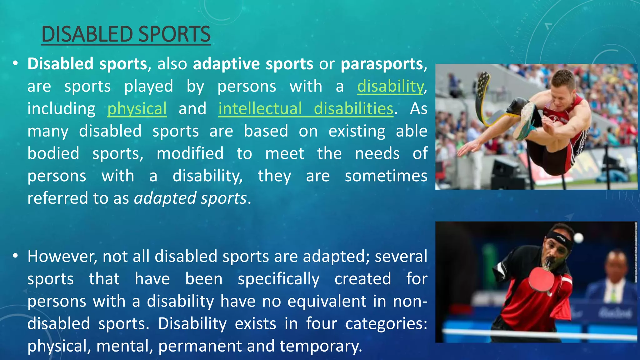 Sports for disabled | PPTX