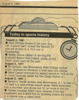 Sports History August 810001