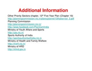Sports in India - 12th Plan (2012 - 2017) | PDF