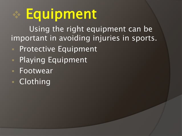 Sports Injuries PPT
