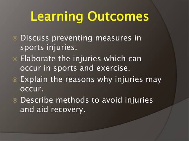 Sports Injuries PPT