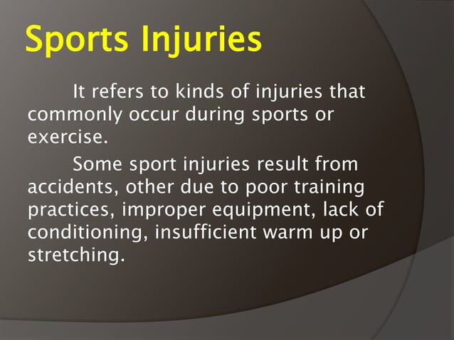 Sports Injuries PPT