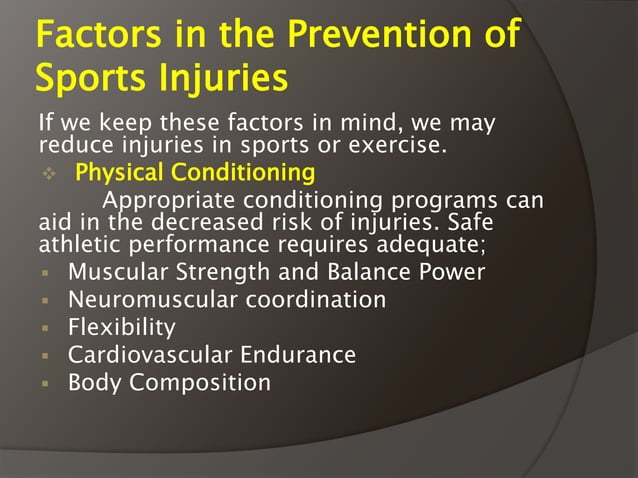 Sports Injuries Ppt Template