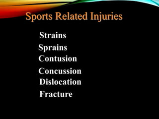 Strains Sports Injuries sports injuries.ppt