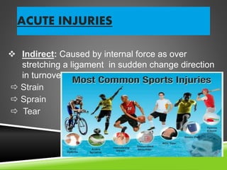 Extrinsic Injury Examples Sports injuries & its prevention | PPTX