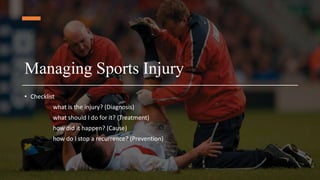Sports injury & Prevention | PPTX