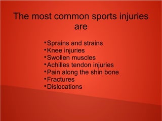 Sports injury prevention tips & treatment