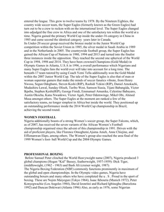 Sports in nigeria | PDF