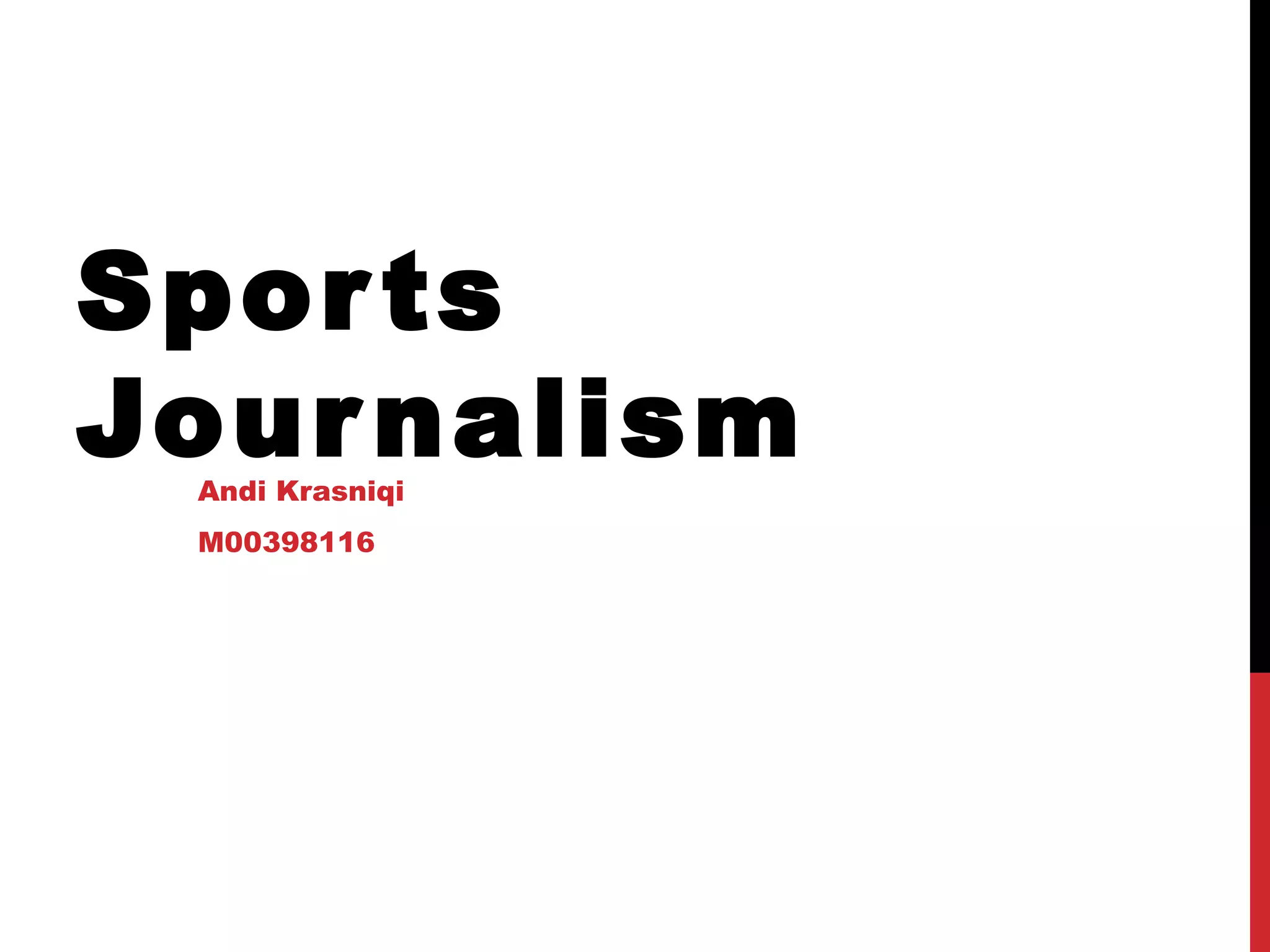 Sports journalism PPT