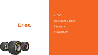 Dries.
+10/-5
Pounce and Bounce
Clockwise
11 Questions
 