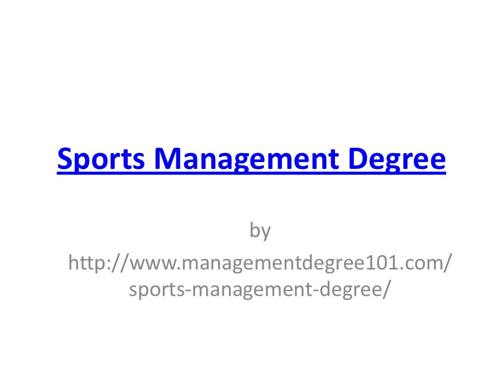 Sports Management Degree