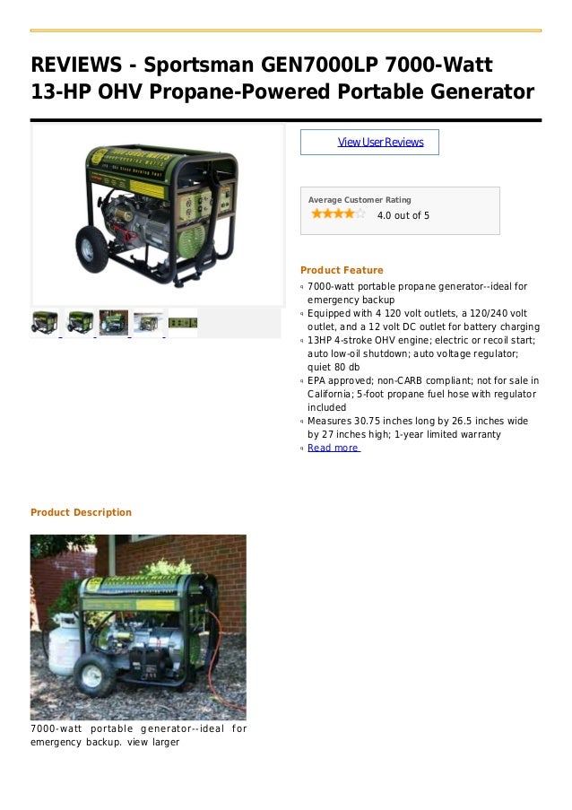 Sportsman 7000 Watt Diesel Generator - Seananon Jopower