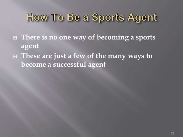 What degree is needed to be a sports agent?