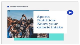 Sports nutrition - calorie calculation method