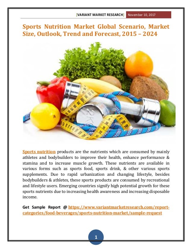 Sports Nutrition Market Global Scenario, Market Size, Outlook, Trend