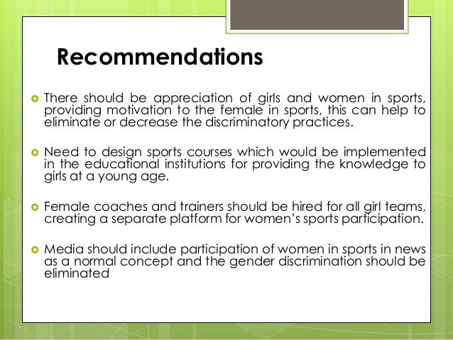 Gender discrimination sports essays