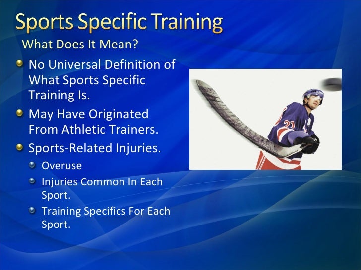 Sport Specific Training in Ice Hockey