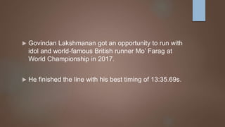 Sports person in india govindan lakshmanan