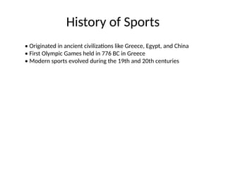Sports_Presentation sports items and names which have to need in the ...