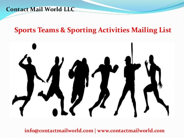 Sports Teams Amp Sporting Activities Mailing List Sports Teams Amp Sporting Activities Mailing List