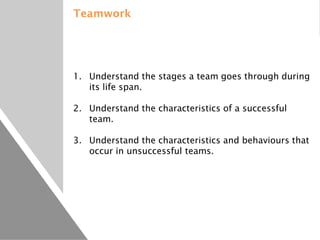 Sports Studies - Session 3 - Sport In Action - Teamwork - WK11 | PPTX