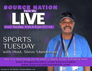 Sports Tuesday with Host Steve Manderson & Special Guest  Pro Basketball Player- Kellindra Zackery 8-19-14