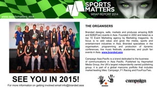Sports Matters 2014 Wrap Report
