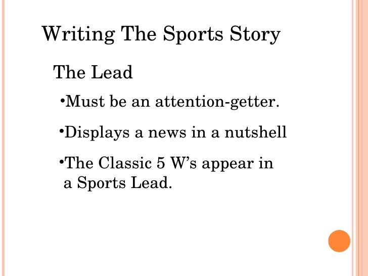 Sports writing