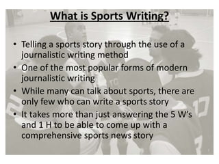 sports writing examples basketball