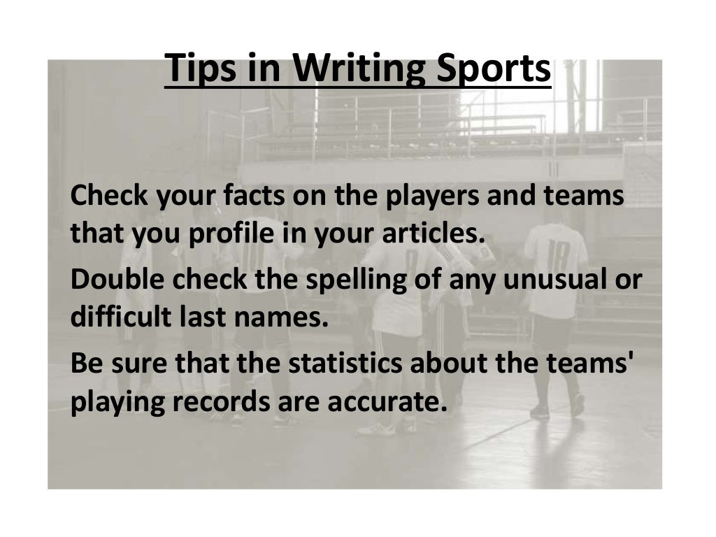 Sports writing
